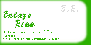 balazs ripp business card